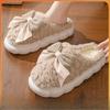 Bow Shoes, New Cotton Shoes, Indoor Warm Cotton Slippers