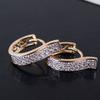 Luxury Paved Zircon Geometric Hoop Stud Earrings For Women Men Temperament Waterdrop Earrings Wedding Engagement Party Jewelry