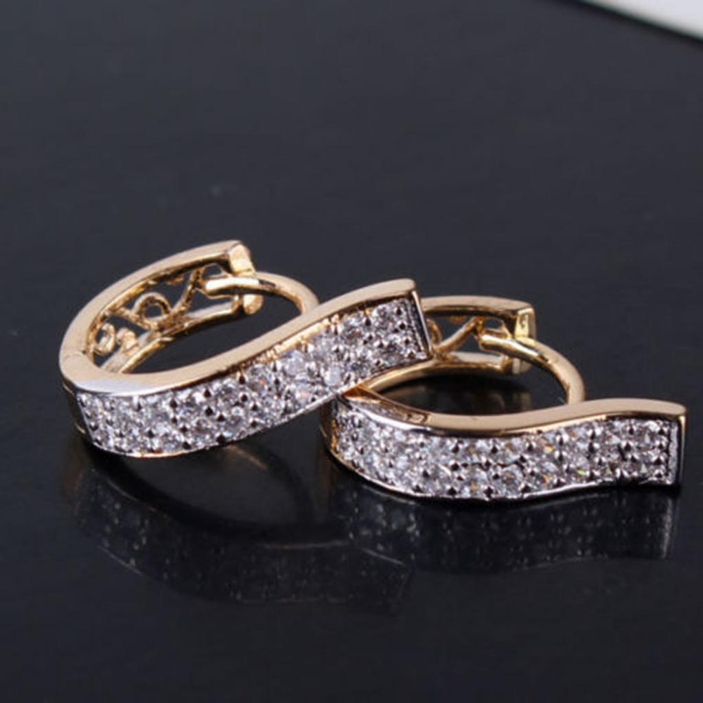 Luxury Paved Zircon Geometric Hoop Stud Earrings For Women Men Temperament Waterdrop Earrings Wedding Engagement Party Jewelry