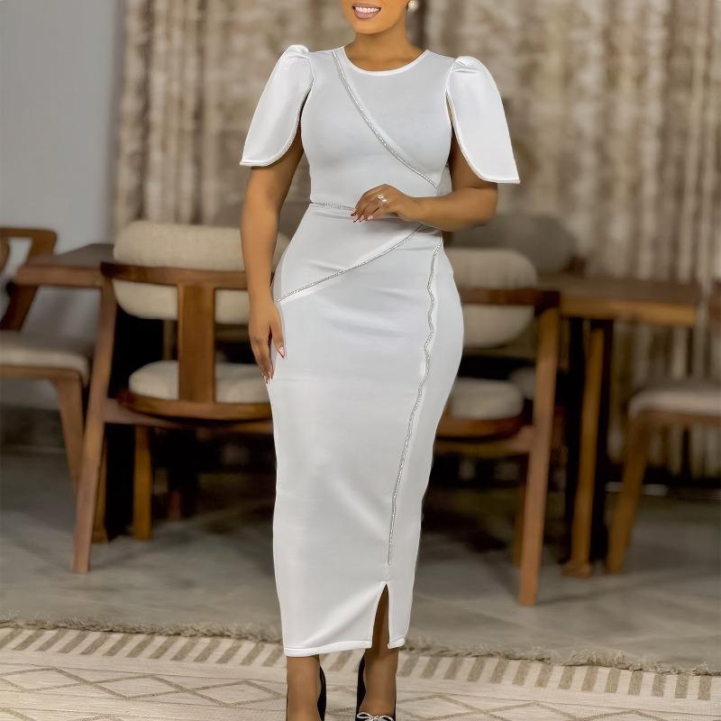 Women's Summer New Fashion Temperament Elegant Banquet Dress Long Dress African Dress