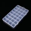 Plastic storage box with 28 compartments and slotted beads, anti string grid jewelry classification accessories booklet, jewelry