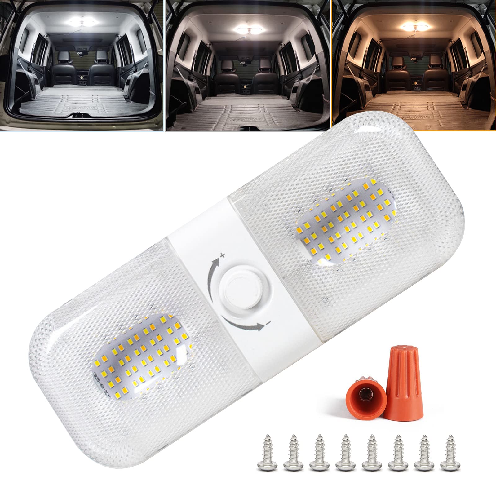 

GZRUICA Комната Кемпер Интерьер Грузовой Интерьер Освещение для Универсального Использования в Маленькой Палатке и для Работы 2835 Кристалл 1 Штука Теплый DC12V-24V 120-Светодиодная Лампа, Свет,