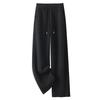 Ancola Red Women's High-Waisted Wool Wide-Leg Pants - 2024 Autumn/Winter Collection