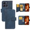 For Motorola Moto G86 5G Leather Case Line Pattern Wallet Phone Cover with 9 Card Slots