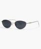 Likkeullou Rc Stainless Steel Epoca Sunglasses Silver Black