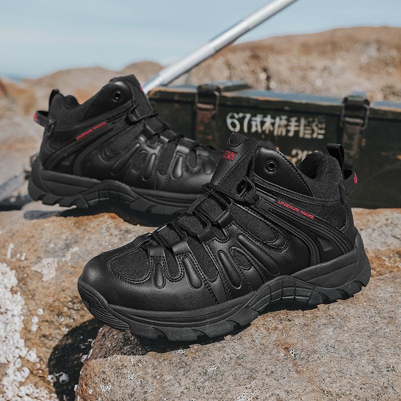 

New Men s Tactical Boot Breathable Safety Anti-Slip Hunting Boot Motorcycle Male Army Boots Desert Climbing Hiking Shoes Size Plus 39 чёрный