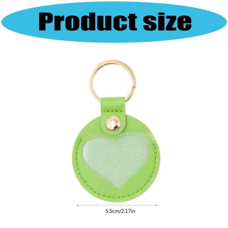 PU Leather Pet Hair Protector Keychain Heart Shaped Design Bag Hanging Decoration Lightweight Accessory For Keys