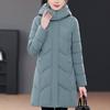 Middle Age Winter Long Coat Female Plus Size Parkas Hooded Elegant Thick Warm Woman Jackets