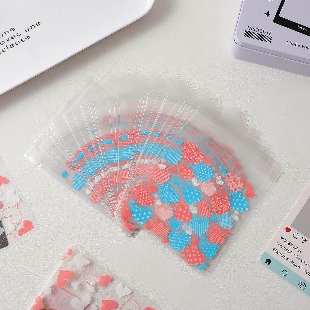 50Pcs Opp Plastic Bag Self Adhesive Transparent Plastic Bags Beads Jewelry Storage Packaging Gift Bag Small Card Holder