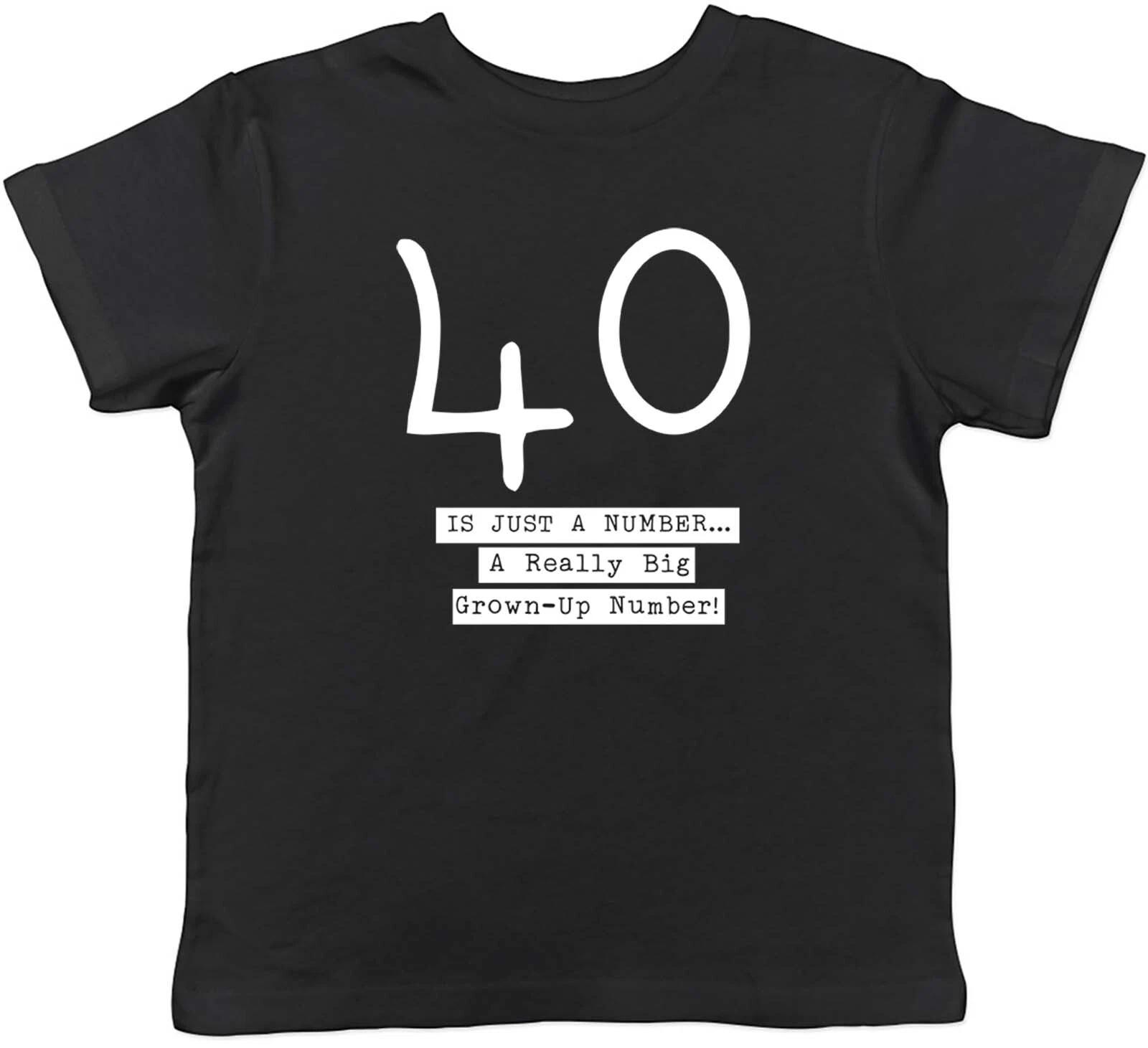 Детская футболка на 40-летие Четыредесятый Большой Взрослый Номер Детский Мальчики Девочки Подарок 130