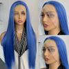 Blue Lace Front Wig Long Silky Straight Synthetic Lace Hair Heat Resistant Natural Hairline Daily Use Cosplay Wigs for Women
