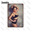 Sexy Metal Poster Angel Wings Girl Metal Signs Dropped Underwear Straps Woman Tin Signs Vintage Plaque for Bar Pub Home Decor
