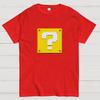 Mario Question Mark Block Box Parody Vintage Retro T-Shirt