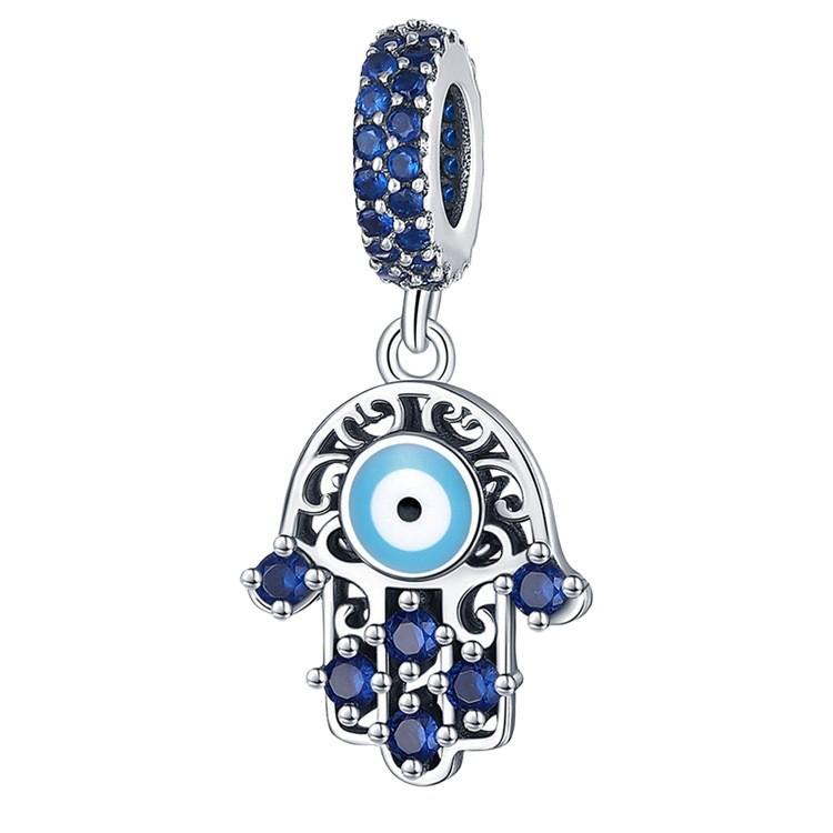 Charming Evil Eye Bead With Inlaid Stones Pendant DIY Handmade Bracelet Jewelry Making Accessories