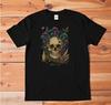 Memento Mori Skull T-Shirt Gothic Mushrooms Butterflies Dark Art Graphic Tee