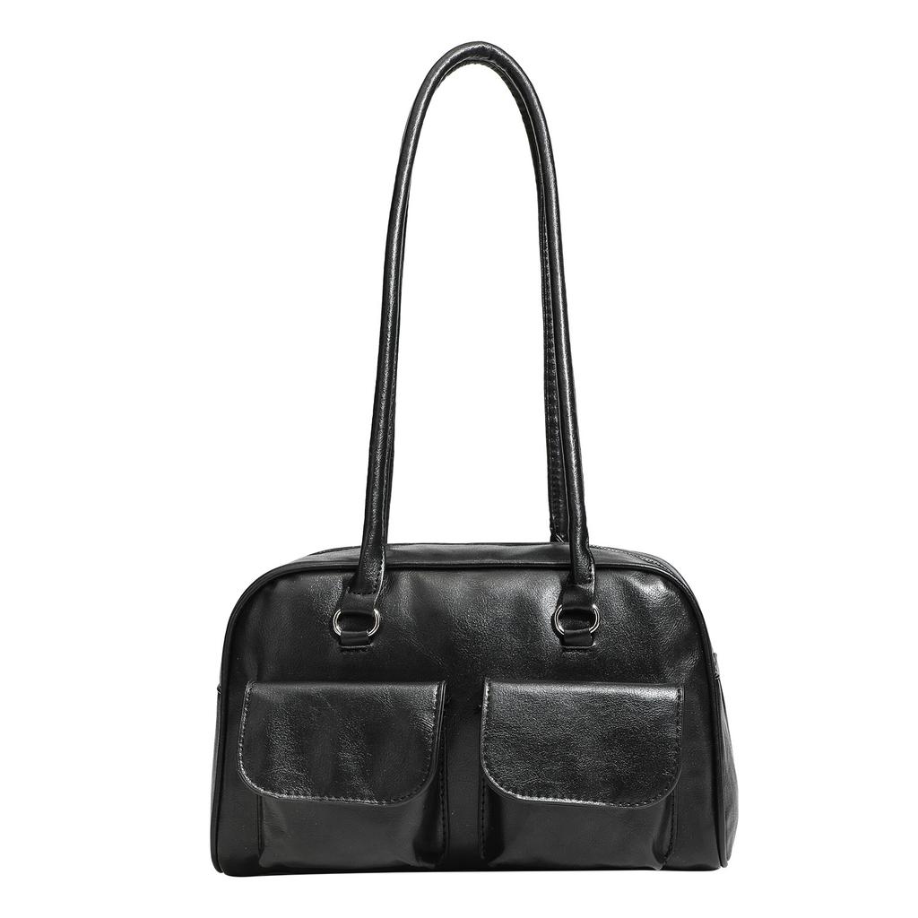 Tote Bag Large Capacity Bag Women'S Shoulder Underarm Bag Oil Wax Leather Bag Double Bag Casual Handbag Bag