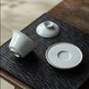 80ML High End Azure Ru Kiln Ceramic Gaiwan Elegant Three Talent Hand Grip Tea Tureen Tea Maker Cover Bowl For Tea Ornaments Gift