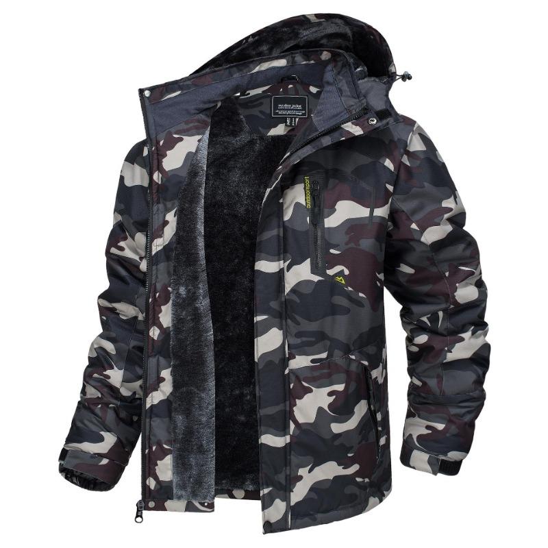Fleecefutter Bergjacken Herren Wanderjacken Outdoor Abnehmbare Kapuze Mäntel Ski Snowboard Parka Winter Oberbekleidung