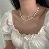 Freshwater pearl series necklace French retro versatile elegant personalized neck chain collarbone chain