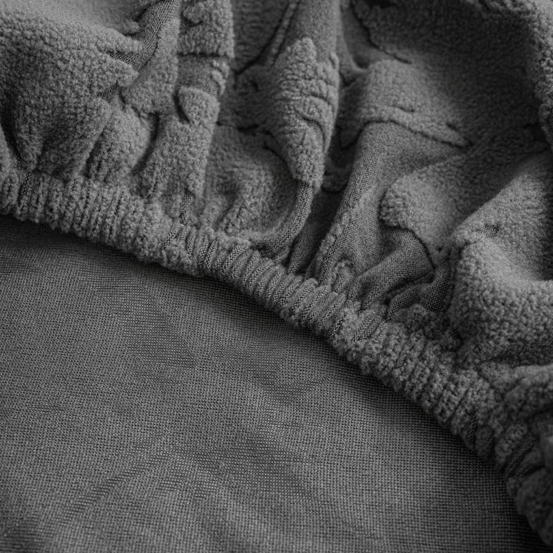 Copertura per Cuscino Divano in Pile Polare Jacquard Pianta Elasticizzato per Soggiorno Animali Domestici Bambini Protezione Mobili Lavabile Rimovibile