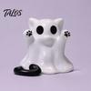 3D Printed Cat Figure Ghost Figure, Decorative Ornament, Smooth Surface Integrated Molding Ornament Mini Desktop Decoration Halloween Gift for Lovers