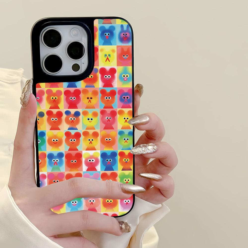 Full screen soft cute bear is suitable for Apple 17ProMax mobile phone case 15/14 all-inclusive 13 anti-drop 16 advanced sense