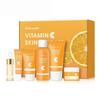 6-teiliges VC Hautpflege-Set - Aufhellender Gesichtsreiniger, Toner & Kollagen-Serum, Anti-Aging Routine Hautpflege