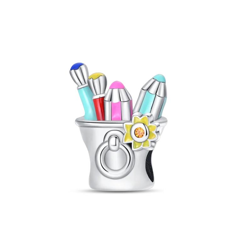 Copper-Plated Artist Series Painted Hand Pendant Fit Pan Bracelet&Bangle Diy Beads For Women Birthday Fine Jewelry Gift New