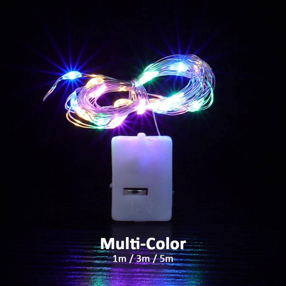 

LED Fairy String Lights Battery Operated with 3 Flashing Modes, Mini Copper Wire String Lihgt for DIY Parties Wedding Decor 2m 20LEDs