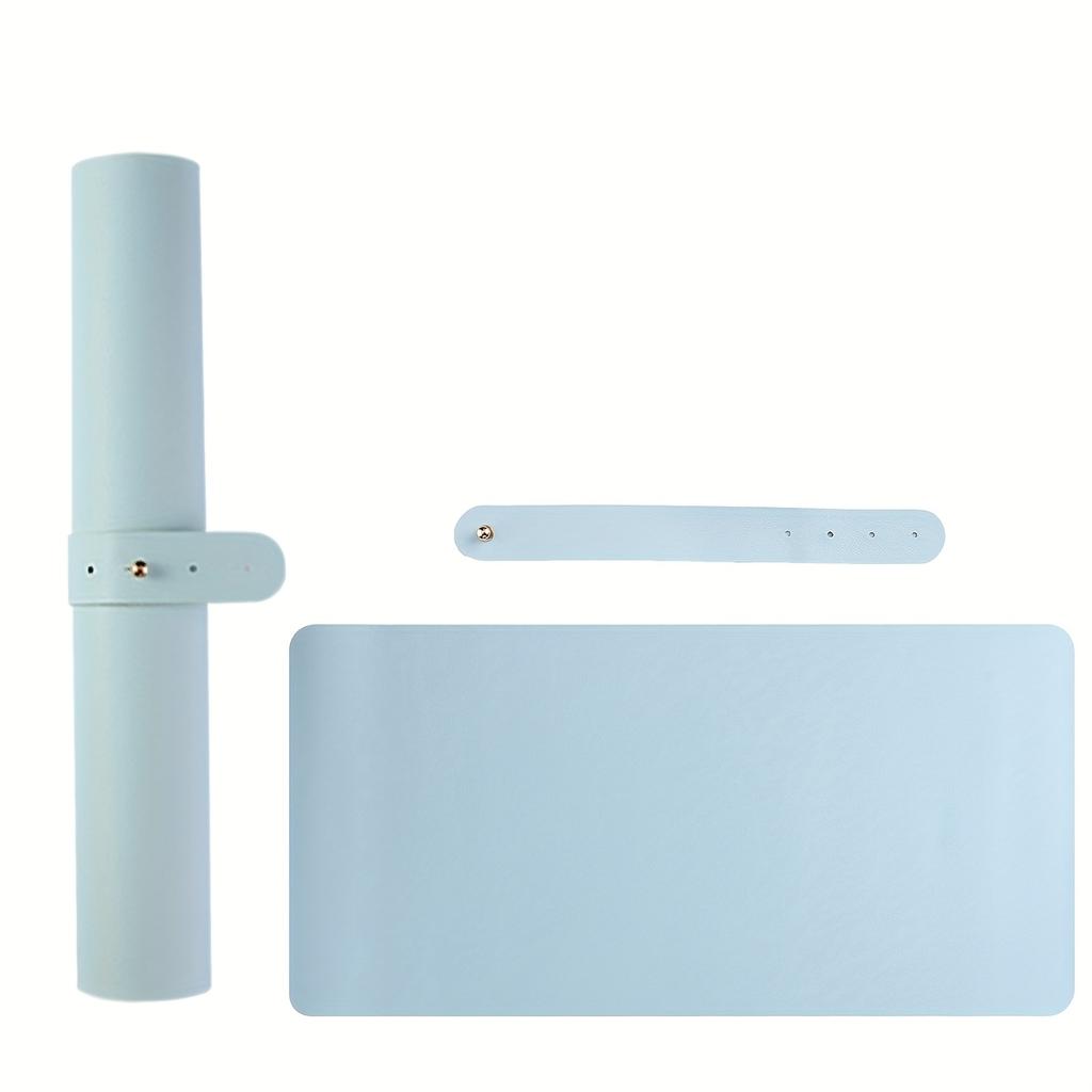 Foldable Leather Mouse Pad, Waterproof Desk Writing Mat, Large Manicure Pad, Multi-Purpose Desktop Protector for Home Nail Salon