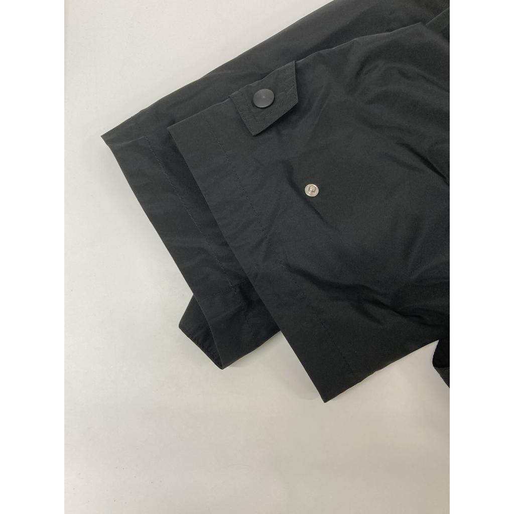 Balenciaga Black 518184 Back Logo Opera Raincoat Coat 34 blackUsed