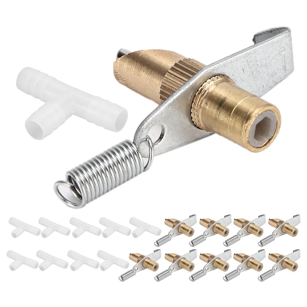10 Pack Rabbit Water Feeder Copper Rabbit Nipple Drinker Feeder for Bunny Rodent Poultry