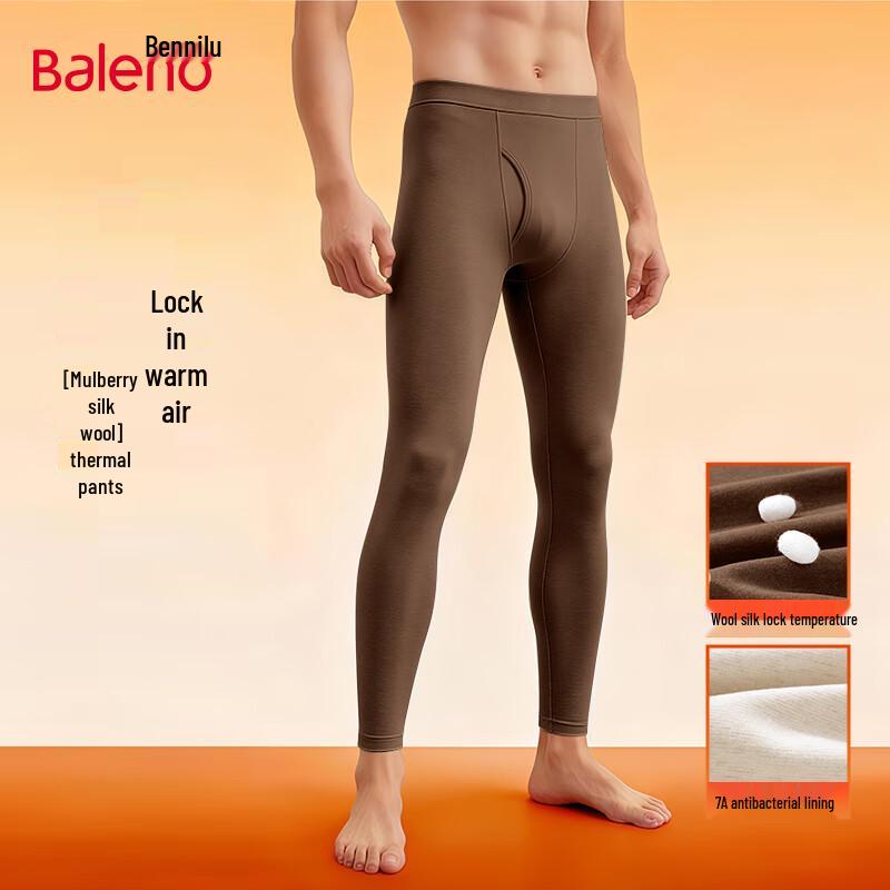 Baleno Men's Cashmere Silk Blend Thermal Long Johns