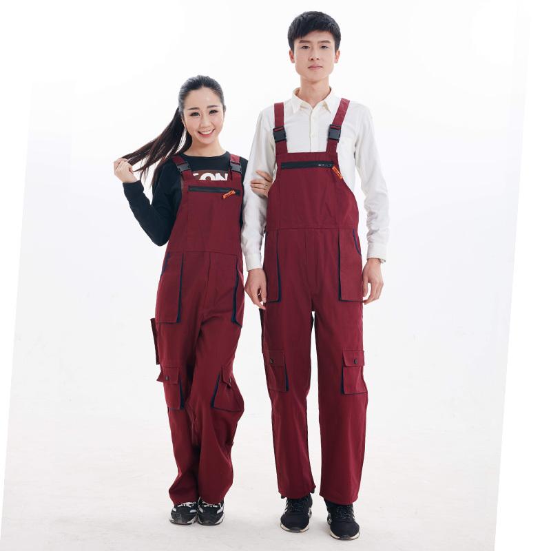Overalls, Men's and Women's One-piece Overalls, Men's Four Seasons Costumes, Auto Repair Machine Installation, Wear-resistant Blue Tooling