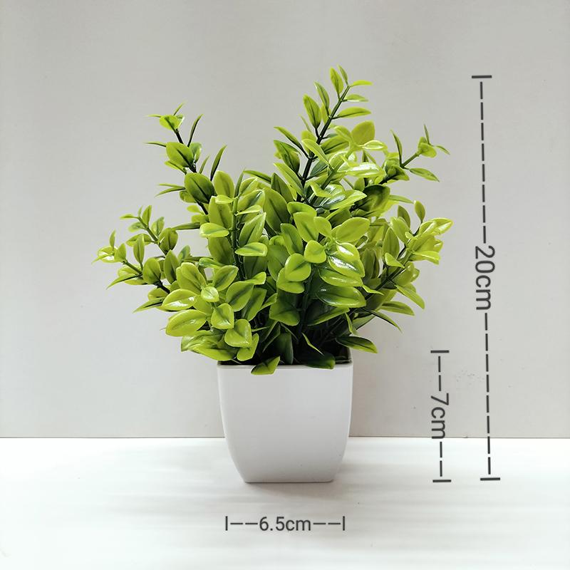 Artificial Plastic Plants Bonsai Small Tree Pot Fake Plant Potted Flower Home Room Table Decoration Garden Arrangement Ornaments