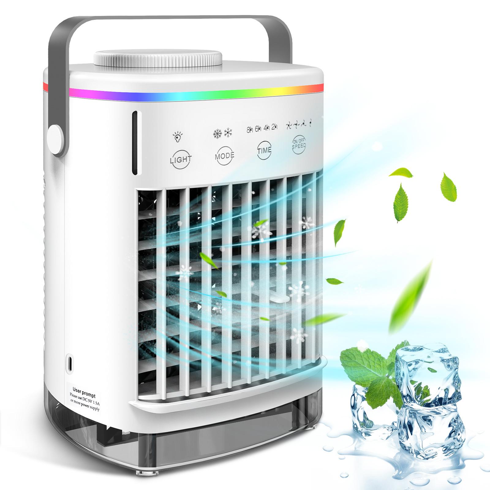 2025 USB Mini Air Cooler Fan with Spray - Portable Desktop Mist Cooling Fan for Office, Home & Travel CN