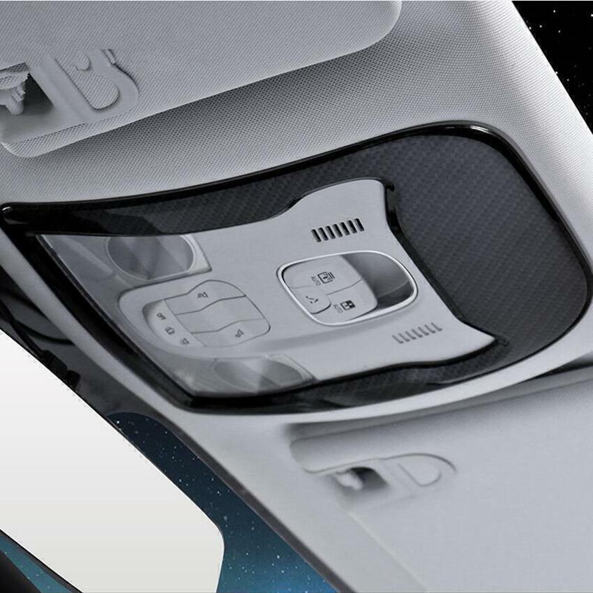 For Jeep Renegade 15-2023 Carbon Fiber Roof Front Reading Light Cover Trim 1pc