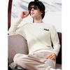 Fila Casual Simple Knit Logo Pullover Sweatshirt Men Sweatshirt Fog-Lotus-White F11M249213FIV