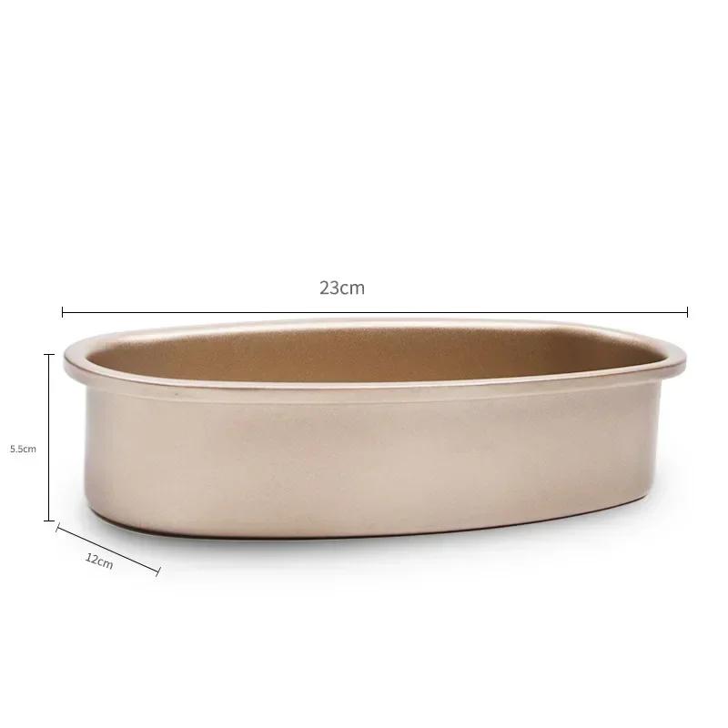 Steel Baking Tray Loaf Baking Bread Tin Oval Carbon Mold Tool Kitchen Non-stick 23CM Cheesecake Accessories Pans