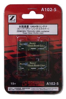Rokuhan Z-Spur Nationwide Transportation U48A 31f Super Green Shuttle 2 Stück A102-5