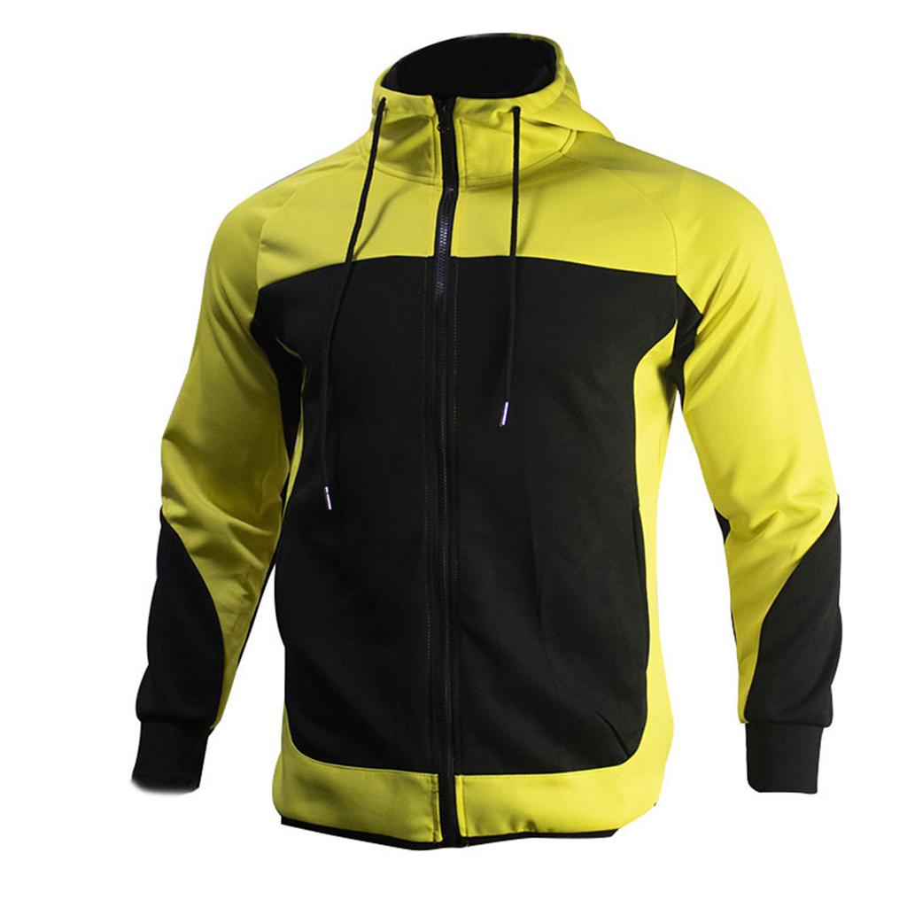 Herren Jogginganzug Sport Hoodie Set Zweiteilige Jacke mit Kapuze und Taschen