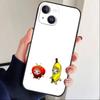 Big Eyed goofy Cat Mouse Phone Case For iPhone 17 16 15 14 13 12 Max Plus Silicone Black Cover
