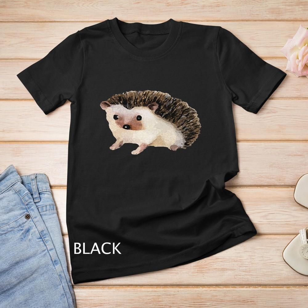 

Cute Watercolor Hedgehog Graphic Tee Shirt Adorable Unisex T-shirt 4XL