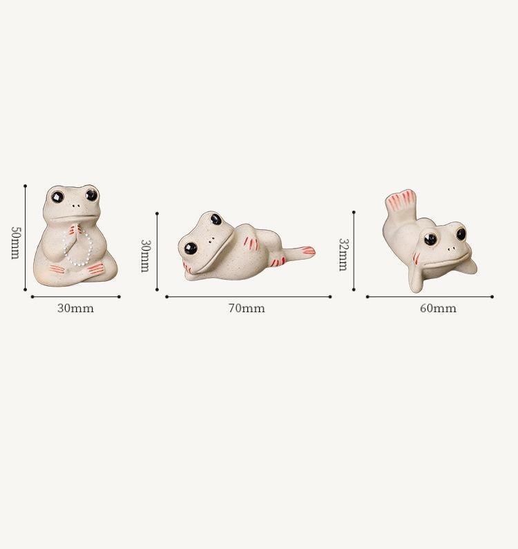 Ceramic Frog Pottery Lotus Leaf Lotus Leaf Tea Pet Tea Table Decoration Tea Room Decoration Crafts Cute Fun