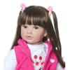 60CM Hohe Qualität Reborn Kleinkind Prinzessin Mädchen Puppe Mit Giraffe Entzückende Lebensechte Baby Bonecas Bebe Puppe Reborn Menina