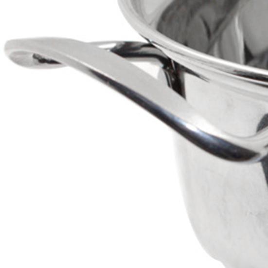 16 cm Edelstahl-Induktionsherd, Mini-Suppenkocher aus Stahl mit Universaltopf mit 2 Griffen