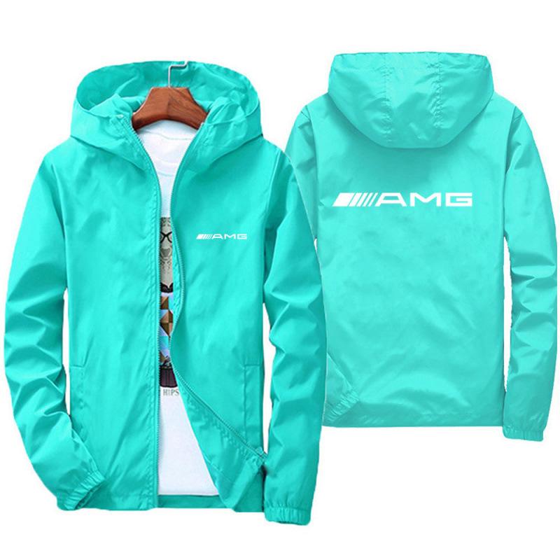 Herren 2025 Herbst Trend Kapuzen Slim Fit Windjacke 3XL blue
