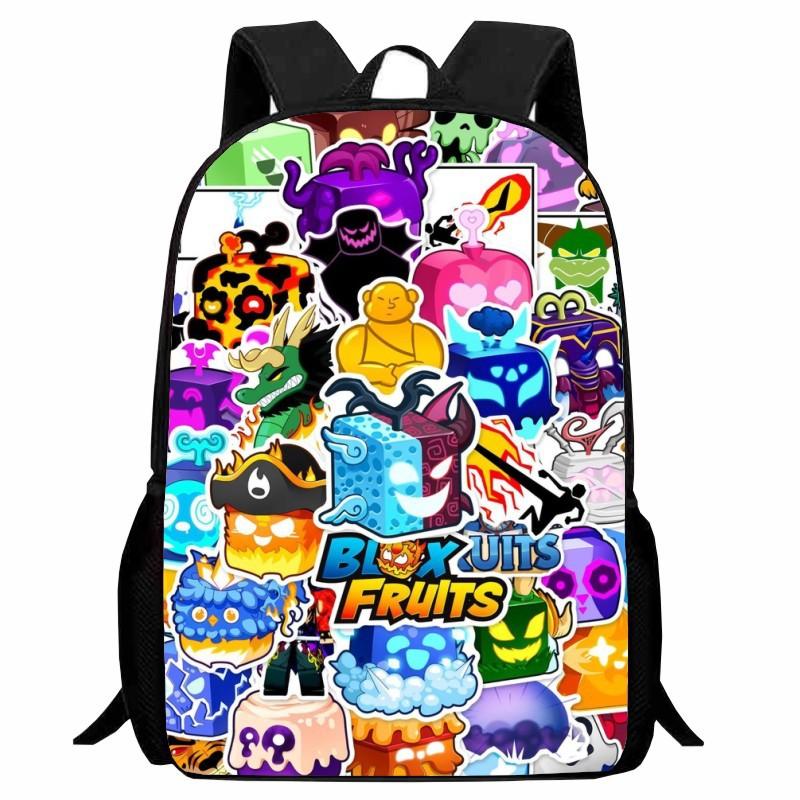 Stampa Roblox Blox Fruits Zaino Scolastico Studente Cartone Animato Merchandising Gioco Zaino Ragazzi Ragazze