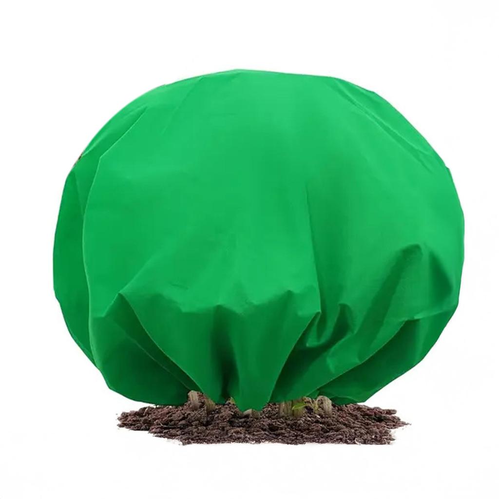 Round Non Woven Fabric Plant Frost Cover With Drawstring For Winter Garden Tree Protections Anti Freeze And Anti Frost