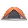 Camping Tent with Rain Fly Waterproof Dome Grey and Orange